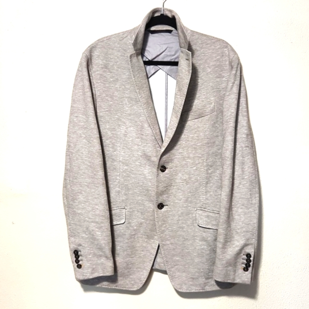 Robert Talbott Made in Italy Cotton Linen Blend Sport Blazer Tan Size XL 42 EUC!